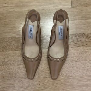 Camel Jimmy Choo sling backs in great condition!